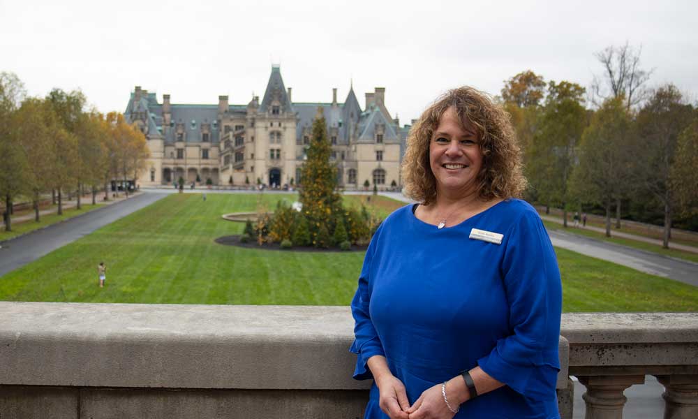 Vicki Banks, Senior Vice President of Human Resources and Government Relations for The Biltmore Company, graduated from the human resources track of Wake Forest Law's Master of Studies in Law program in 2019.